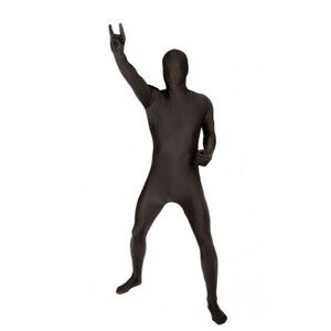 Kids Morphsuit Halloween Costume Boys Girls Black Spandex Full Body Skin Suit M
